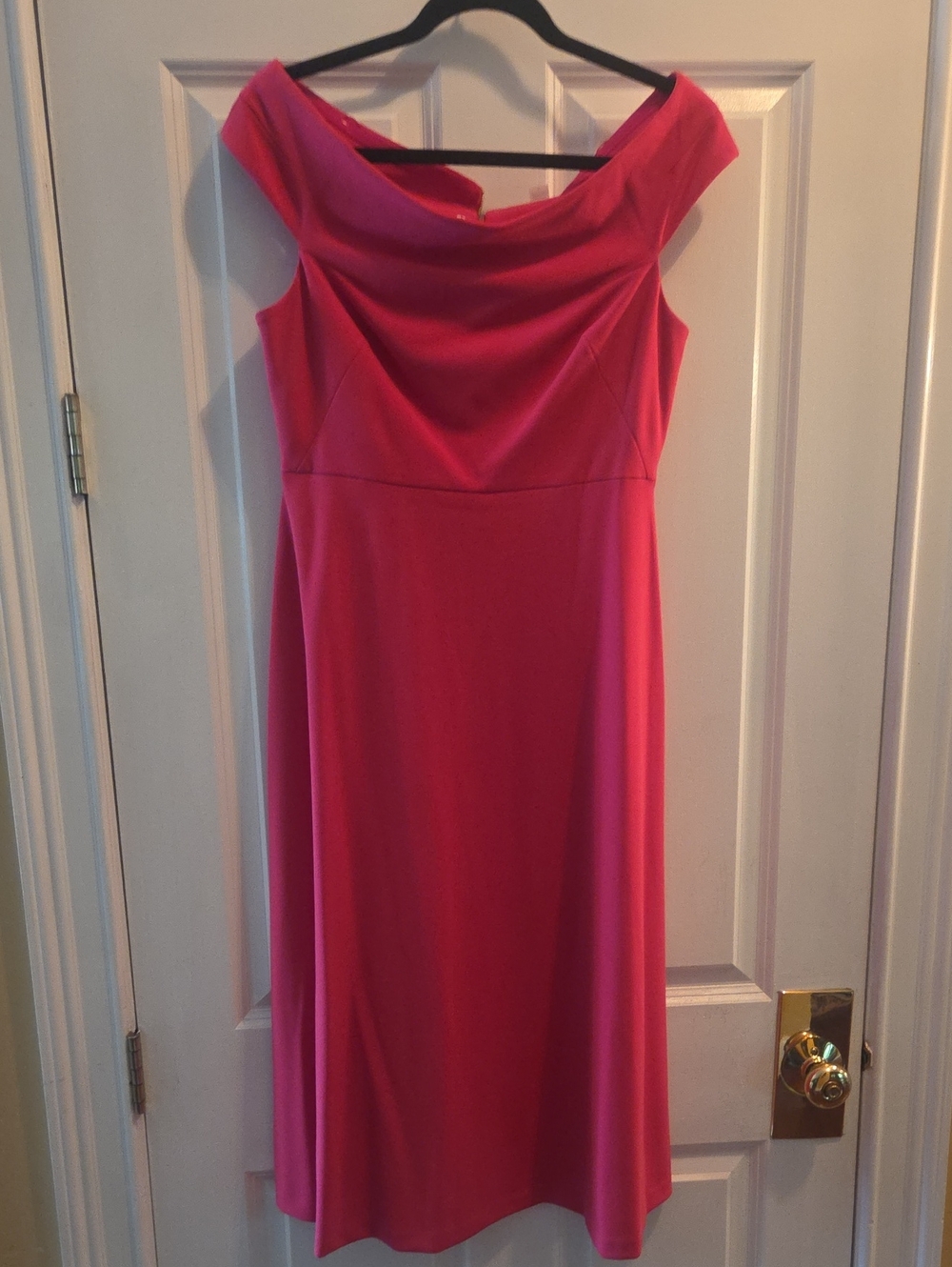 Calvin Klein One-Shoulder Fuchsia Dress